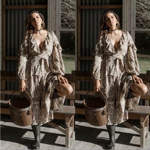 SPELL & The Gypsy Ada Gown in Leopard - Picture 1 of 15